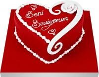 Seni seviyorum yazili kalp yas pasta  Trabzon online ieki , iek siparii 