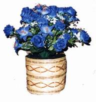 yapay mavi çiçek sepeti  Trabzon yurtiçi ve yurtdışı çiçek siparişi 