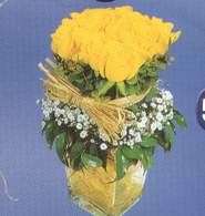  Trabzon İnternetten çiçek siparişi  Cam vazoda 9 Sari gül
