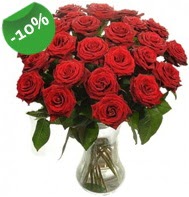Vazo içerisinde 25 adet kırmızı gül  Trabzon güvenli kaliteli hızlı çiçek 